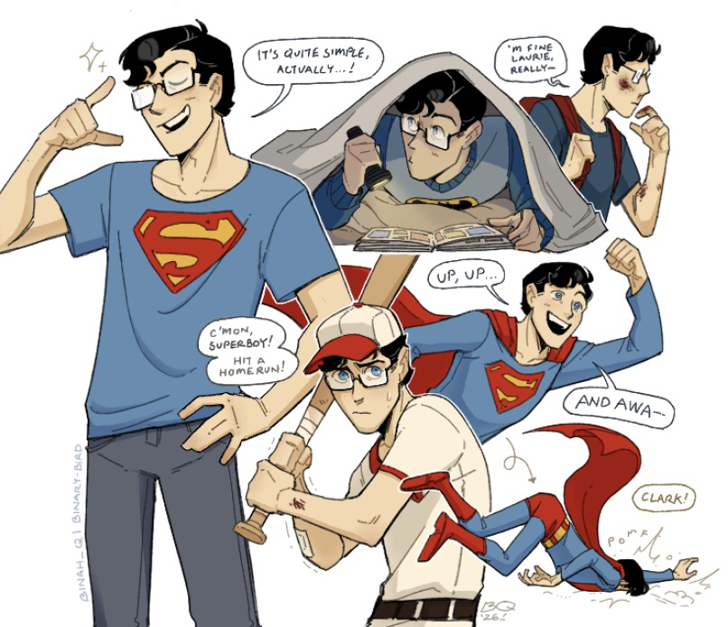 1boy, batman_symbol, binah_q, bodysuit, cape, commentary, dc_comics, english_commentary