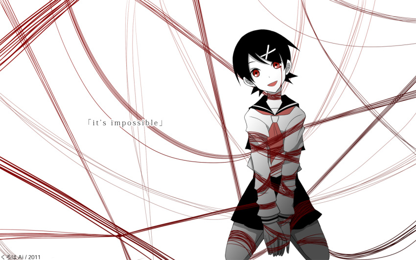 ai_(kuroha-chan), bleeding, blood, bloody_tears, bondage, english, fuura_kafuka, hair_ornament
