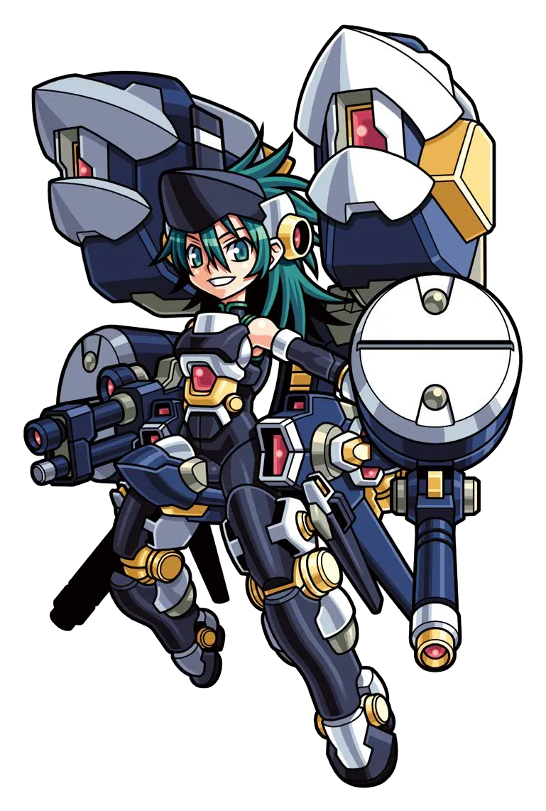 1girl, arm_mounted_weapon, armored_boots, black_leotard, boots, detached_sleeves, diana_(shinrabanshou), exoskeleton