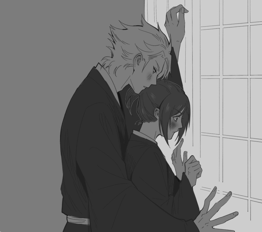 1boy, 1girl, bleach, bleach:_epilogue, blush, commentary, english_commentary, height_difference