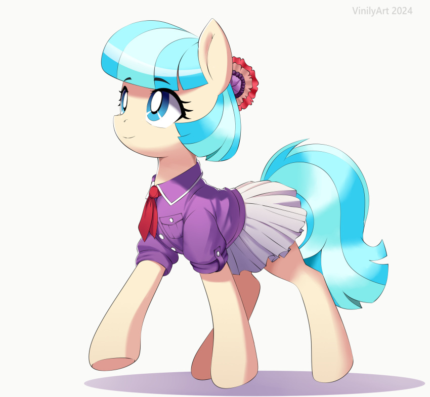 1990s_(style), animal, animification, artist_name, blue_eyes, blue_hair, bright_pupils, clothed_animal
