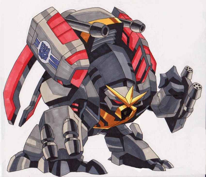 arm_cannon, beni_(nikaidera), blackout_(transformers), decepticon, dual_arm_cannons, humanoid_robot, insignia, mecha, no_humans, propeller, red_eyes, robot, science_fiction, solo, transformers, transformers:_animated, v-fin, weapon, white_background
