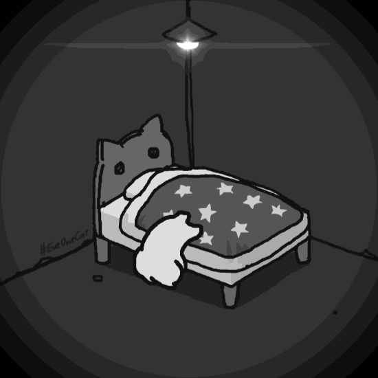 2others, :3, animated, animated_gif, artist_name, bed, bedroom, cat