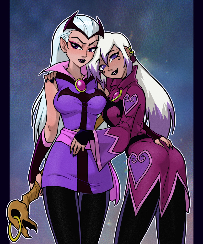 absurdres, ass, ben_10, ben_10:_alien_force, black_leotard, breasts, charmcaster, ear_piercing