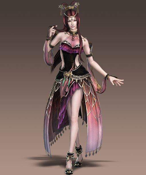 cg, diao_chan, dress, dynasty_warriors, dynasty_warriors_7, jewelry, koei, sangoku_musou, shield, solo, thigh-highs, warrior
