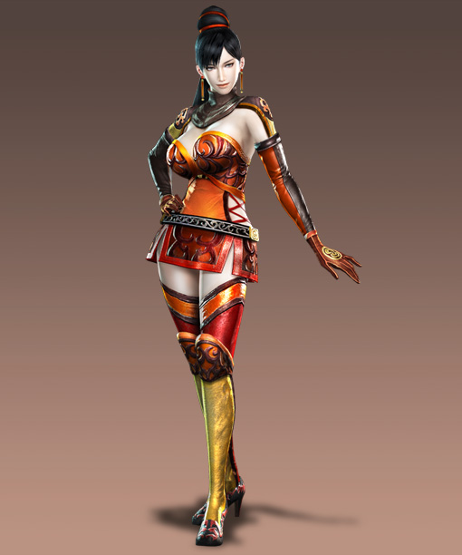 black_hair, boots, cg, dynasty_warriors, dynasty_warriors_7, earring, high_heels, jewelry