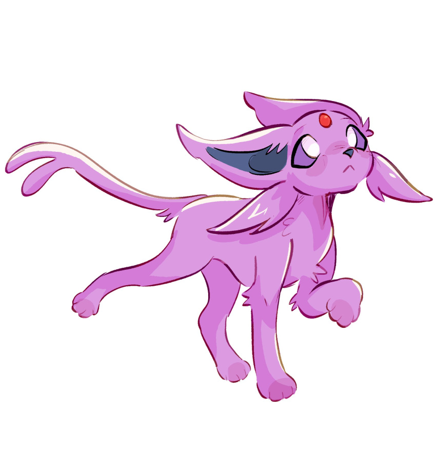 bright_pupils, espeon, forehead_jewel, forked_tail, gem, highres, izzypaw, looking_at_viewer