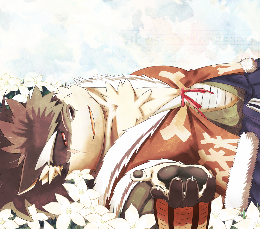1boy, animal_ears, brown_fur, brown_hair, claws, commentary_request, dog_boy, dog_ears