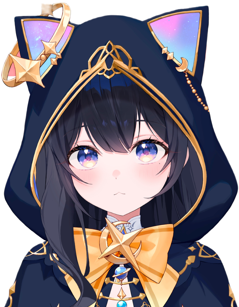1girl, black_hair, cat, cat_girl, dress, frills, hood, hoodie