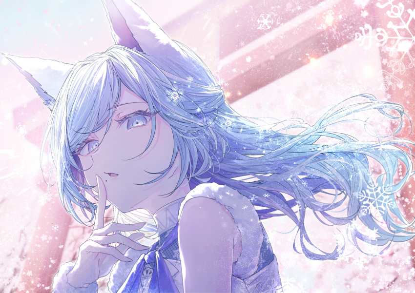 1girl, absurdres, bloom_festival_(project_sekai), blue_eyes, blue_hair, dress, highres, hinomori_shizuku