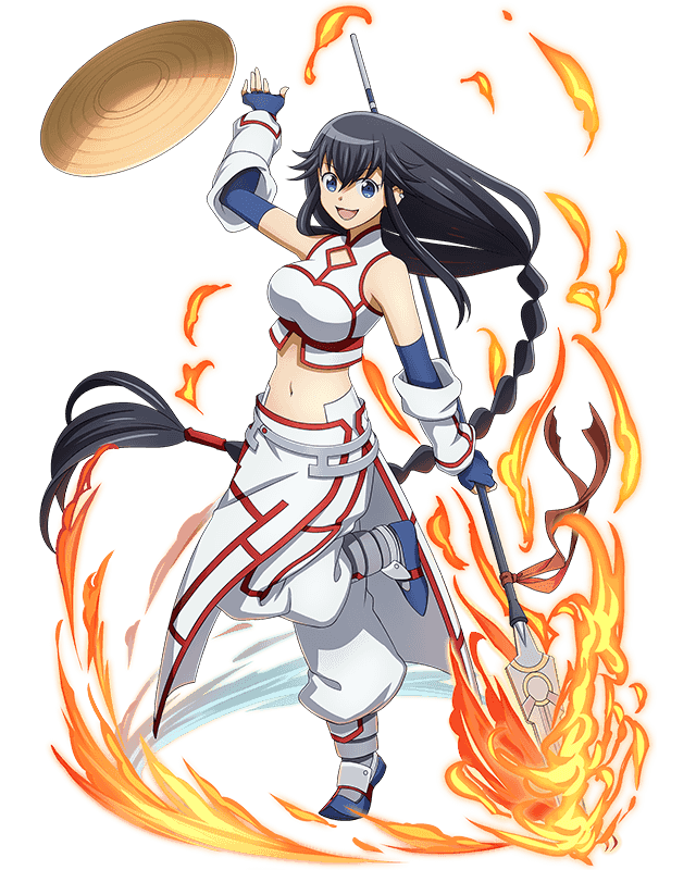 1girl, armored_boots, artist_request, black_hair, blue_boots, blue_eyes, blue_gloves, boots