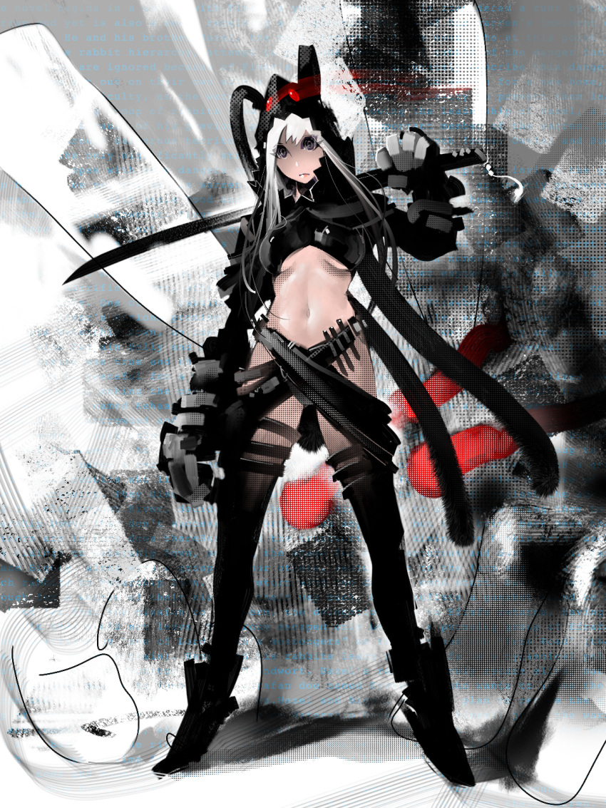 bad_id, belt_skirt, beltskirt, breasts, highres, hood, long_hair, looking_at_viewer