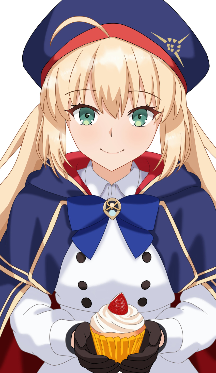1girl, absurdres, artoria_caster_(fate), artoria_caster_(second_ascension)_(fate), artoria_pendragon_(fate), beret, black_gloves, blonde_hair