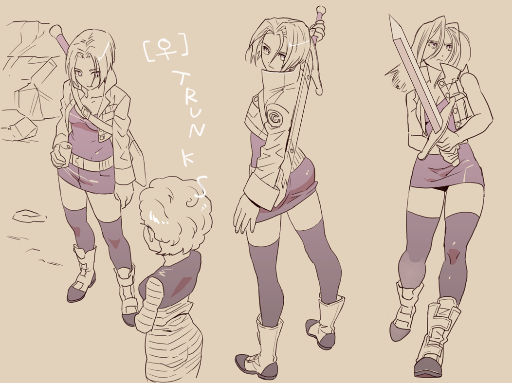 belt, breasts, bulma, can, cleavage, dragon_ball, dragon_ball_z, genderswap
