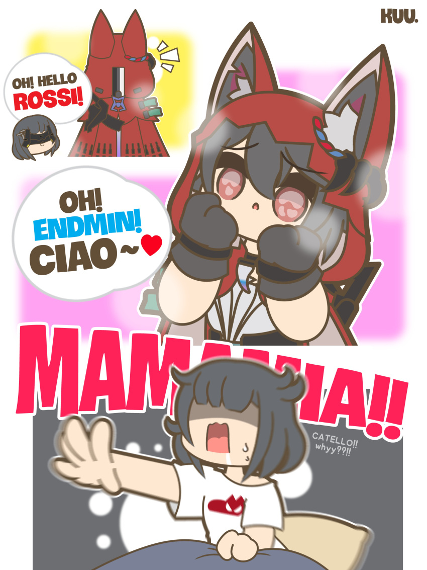 1boy, 1girl, absurdres, animal_ears, arknights, arknights:_endfield, black_eyes, black_gloves