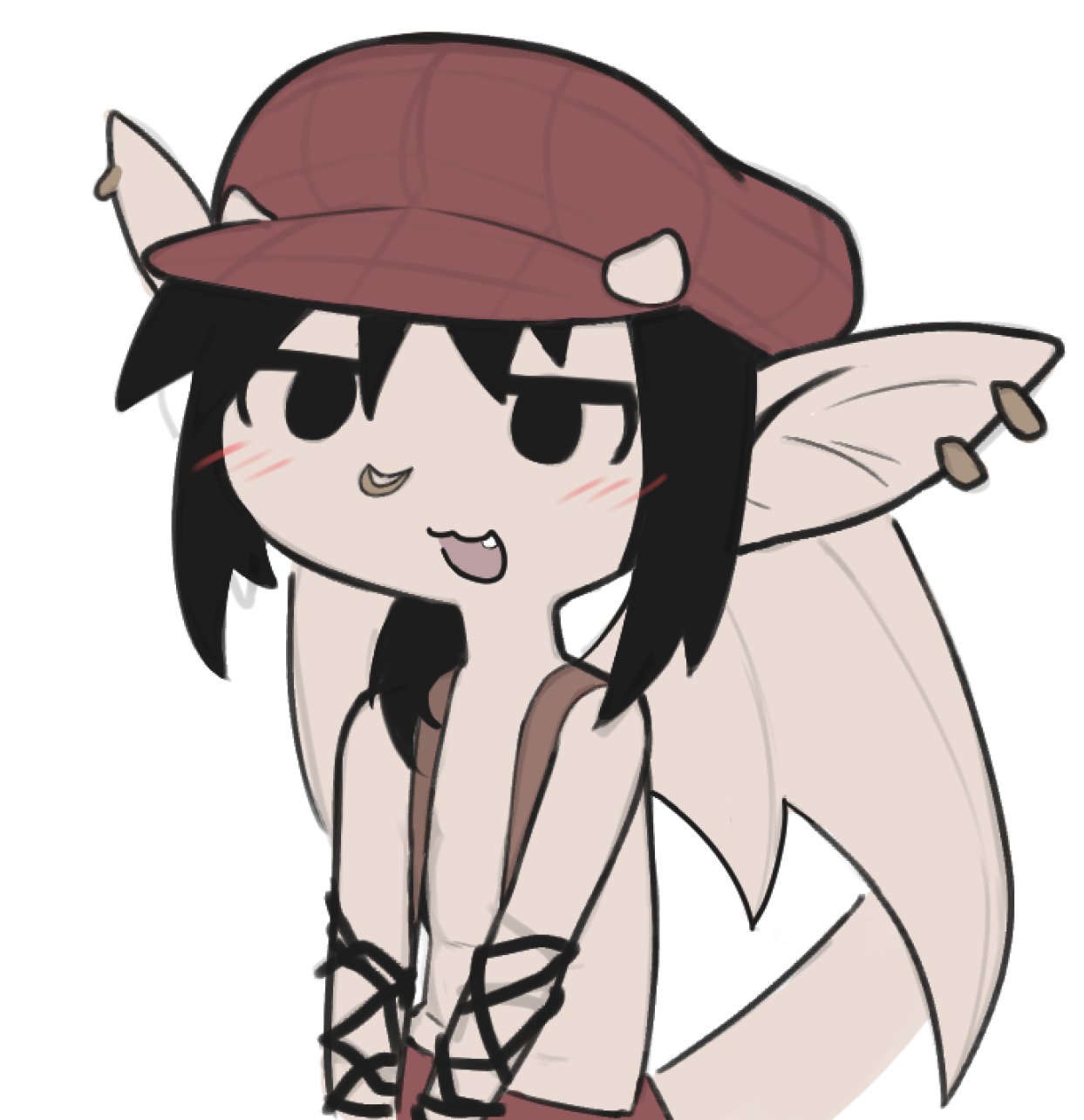 1girl, bad_id, black_eyes, black_hair, blush, chocpocalypse, deadlock_(game), earrings