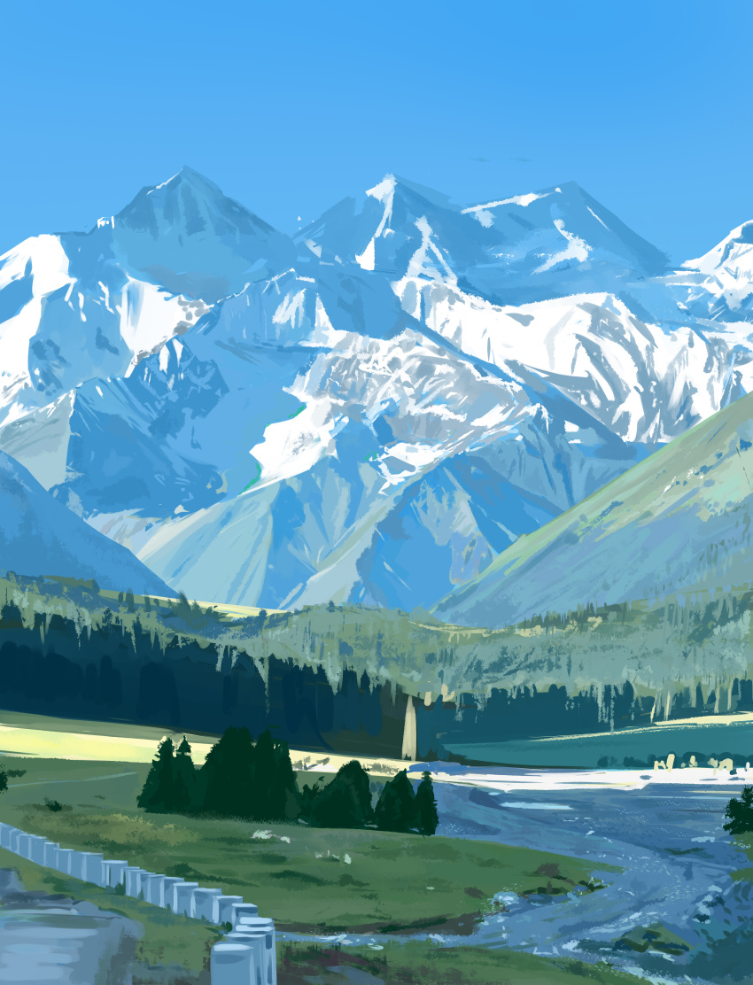 absurdres, blue_sky, chinese_commentary, ciexbiet, commentary_request, day, field, highres