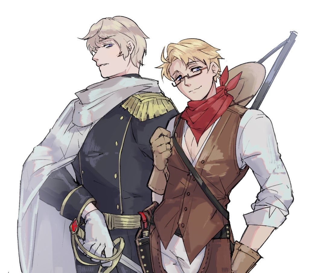 2boys, ahoge, alternate_universe, america_(hetalia), axis_powers_hetalia, bandana, belt, black_belt