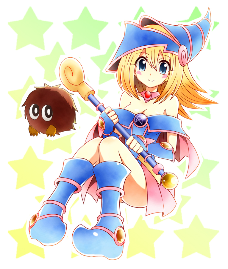 1girl, bare_shoulders, blonde_hair, blue_eyes, blush, boots, breasts, choker