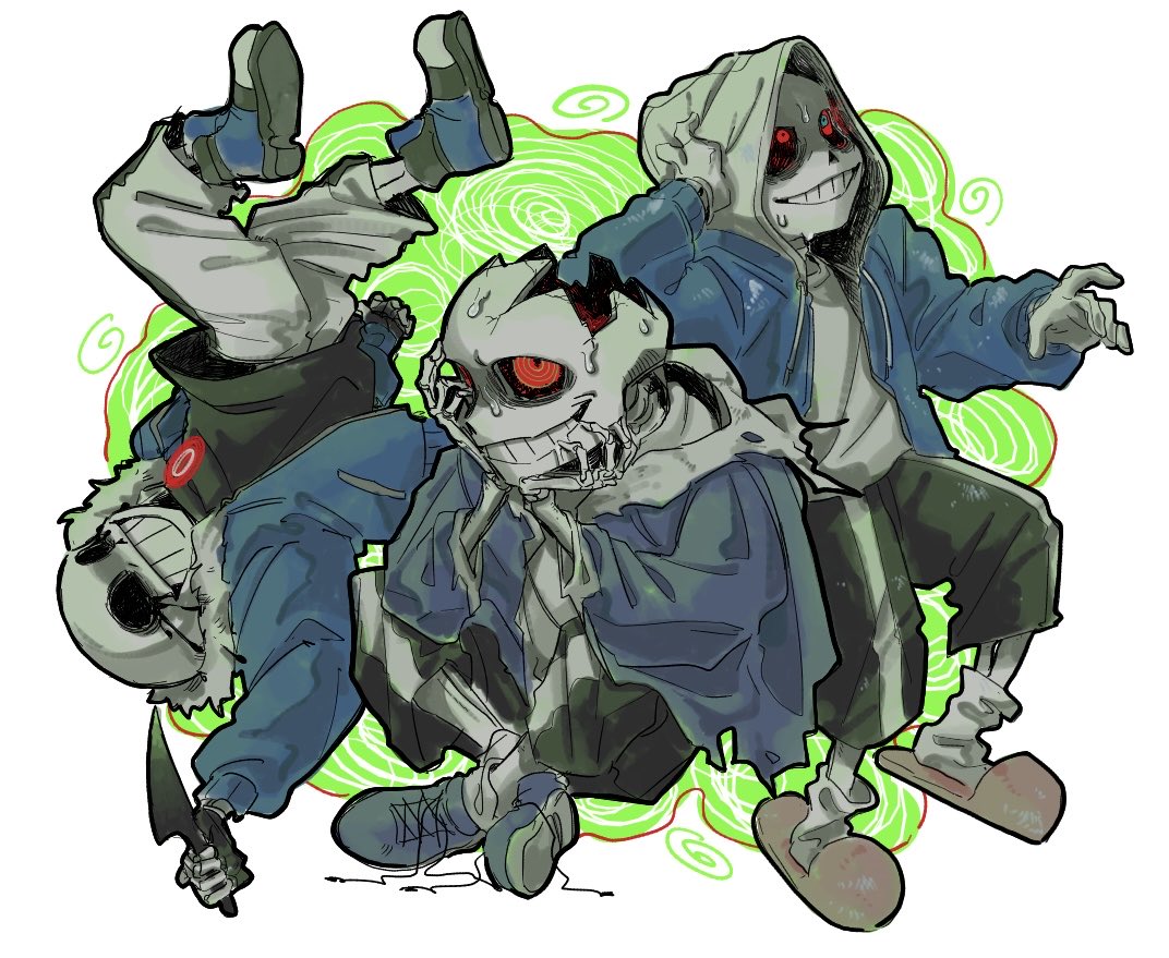 3boys, :d, alternate_universe, ankle_socks, arm_at_side, arm_up, bags_under_eyes, black_pants