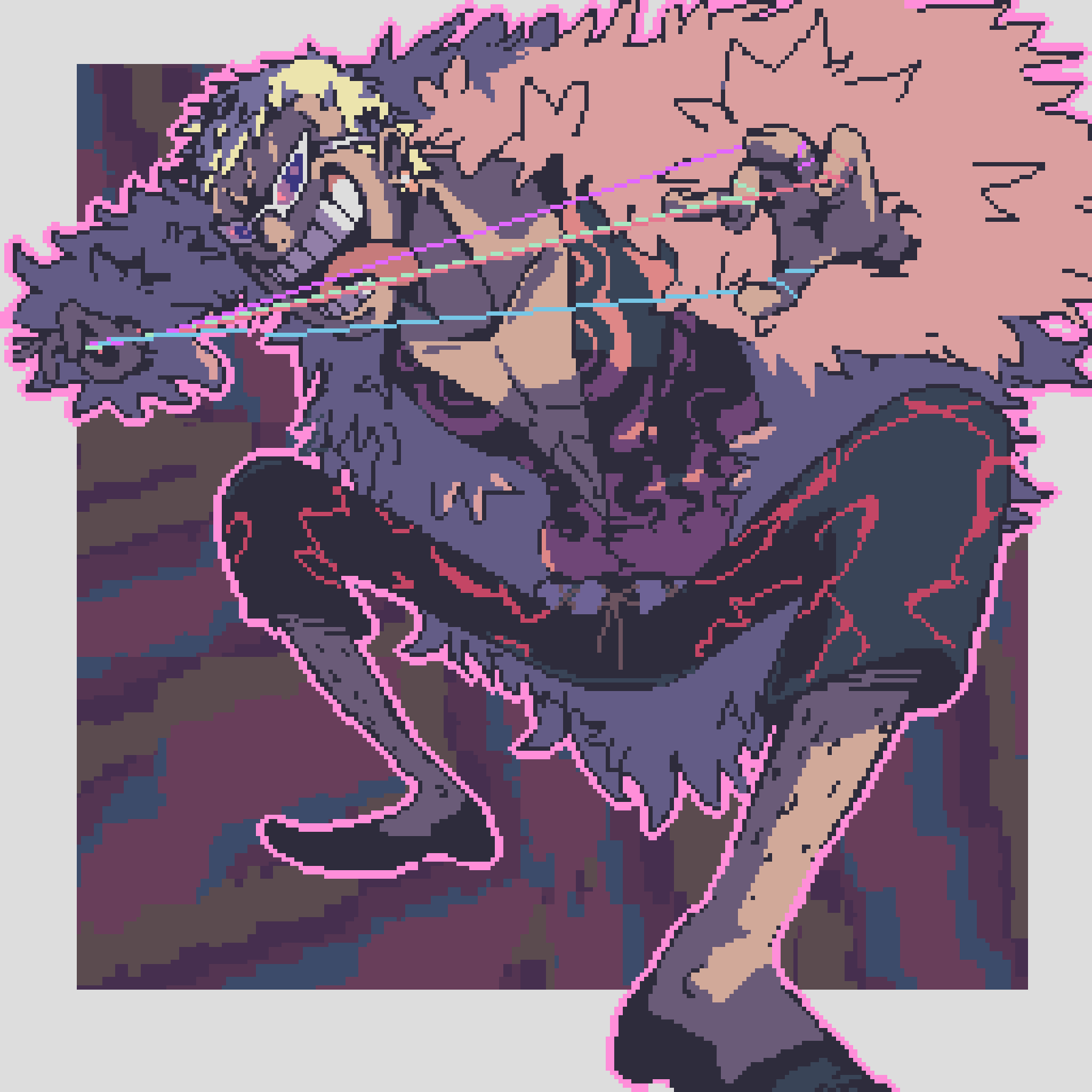 1boy, belt, black_pants, black_shoes, blonde_hair, border, commentary, donquixote_doflamingo