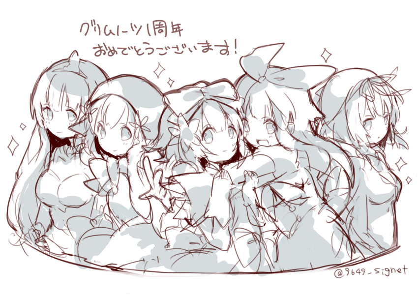 5girls, alice_(grimms_notes), alice_(original)_(grimms_notes), az_9649, breasts, buttons, cinderella_(grimms_notes), cinderella_(original)_(grimms_notes)