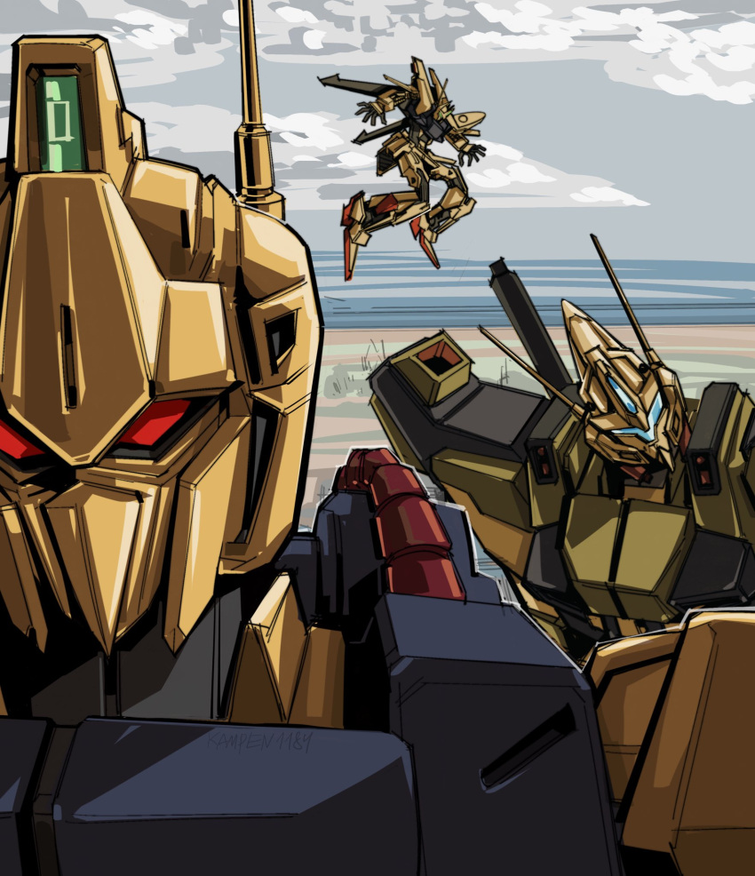 aeug, assault_visor, full_armor_hyaku_shiki_kai, glowing, gundam, gundam_msv, highres, hyaku_shiki