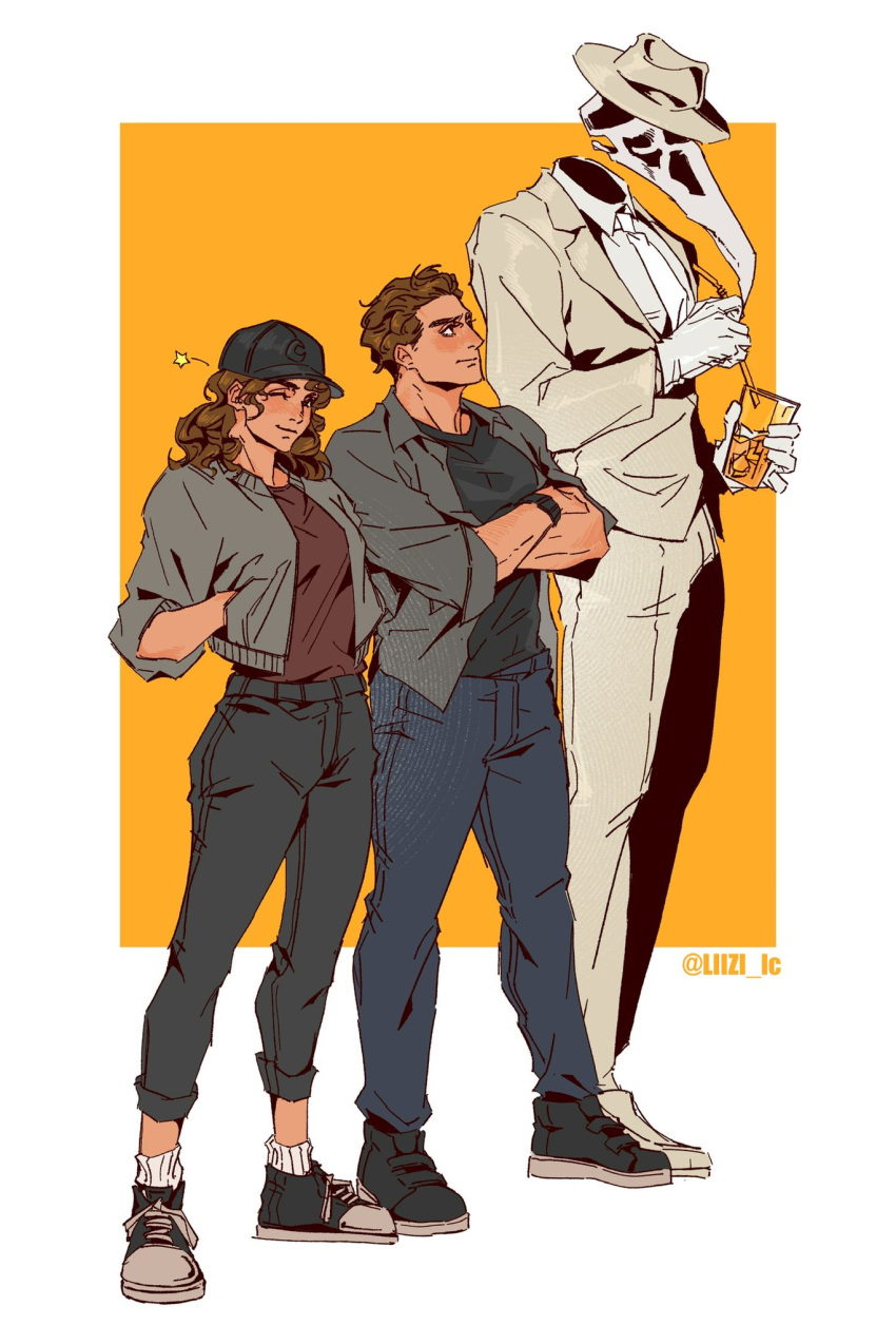 1boy, 1girl, artist_name, brown_eyes, dark-skinned_female, dark-skinned_male, dark_skin, formal_clothes