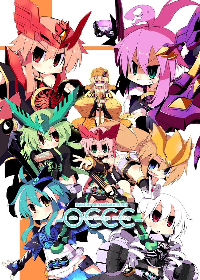 amagi_nanateru, female, gatakiriba_(ooo_combo), genderswap, kamen_rider, kamen_rider_ooo, kamen_rider_ooo_(series), multiple_persona