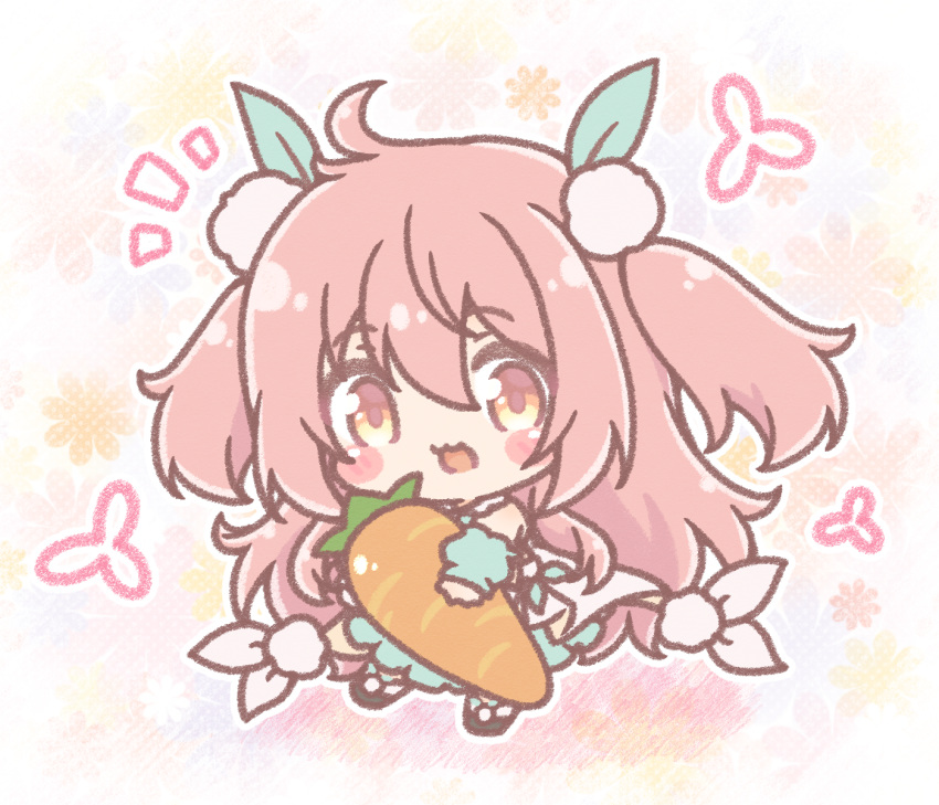 1girl, :d, bare_shoulders, black_shoes, blue_dress, blue_sleeves, blush_stickers, brown_eyes