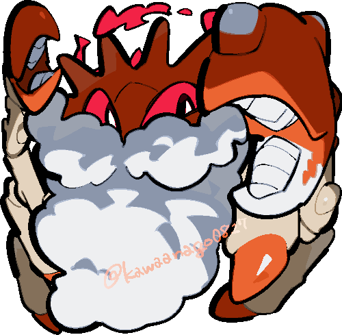 animal_focus, chibi, chibi_only, commentary_request, dynamax, full_body, gigantamax, gigantamax_kingler