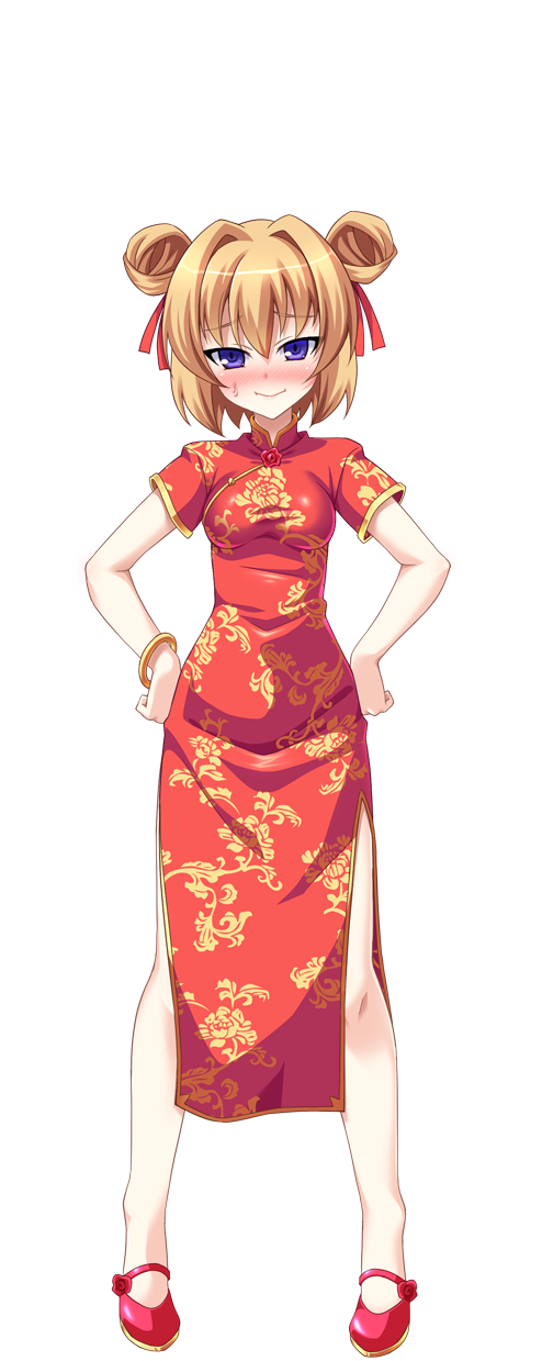 1girl, aoi_masami, blue_eyes, blush, bracelet, china_dress, chinese_clothes, closed_mouth