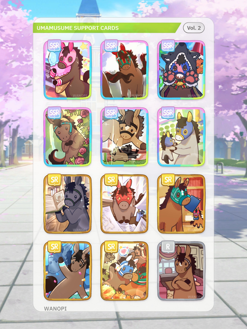 +_+, absurdres, animal_ears, animal_focus, animalization, bird, book, brown_horse