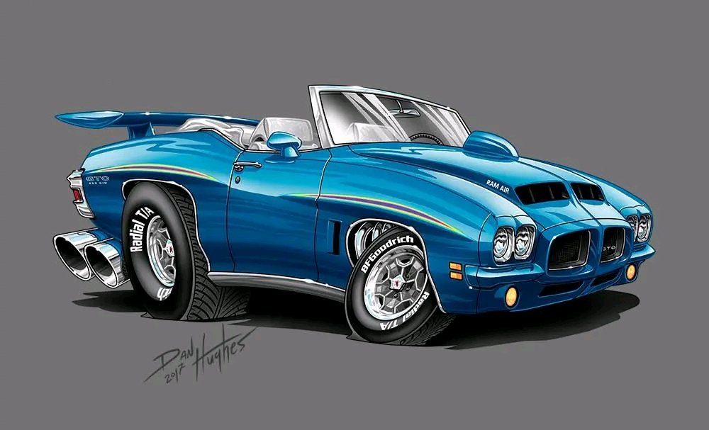 blue_car, car, convertible, dan_hughes, english_commentary, grey_background, motor_vehicle, muscle_car