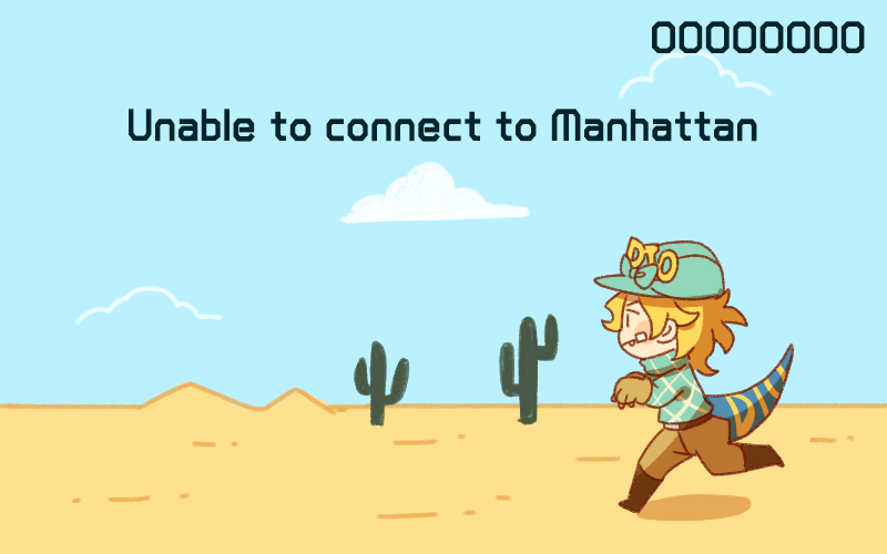 1boy, aqua_helmet, argyle_clothes, argyle_sweater, bandaid, blonde_hair, cactus, chibi, desert, diego_brando, dino_(google_chrome), dinosaur, dinosaur_boy, dinosaur_tail, english_text, fang, gameplay_mechanics, google_chrome, hat, helmet, jodhpurs, jojo_no_kimyou_na_bouken, lizard_tail, luminous_slime, pants, running, scary_monsters_(stand), stand_(jojo), steel_ball_run, sweater, tail, turtleneck