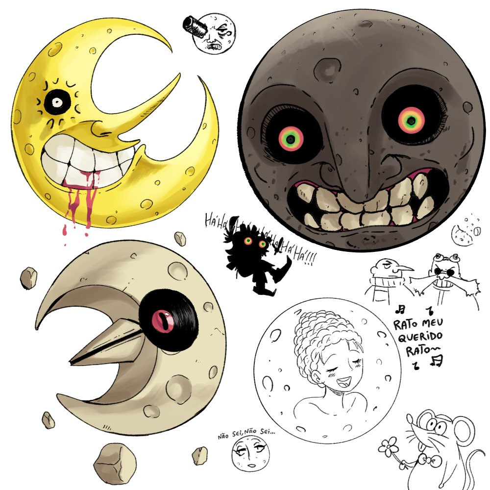1girl, 2boys, a_trip_to_the_moon, blood, blood_from_mouth, character_request, clenched_teeth, commentary