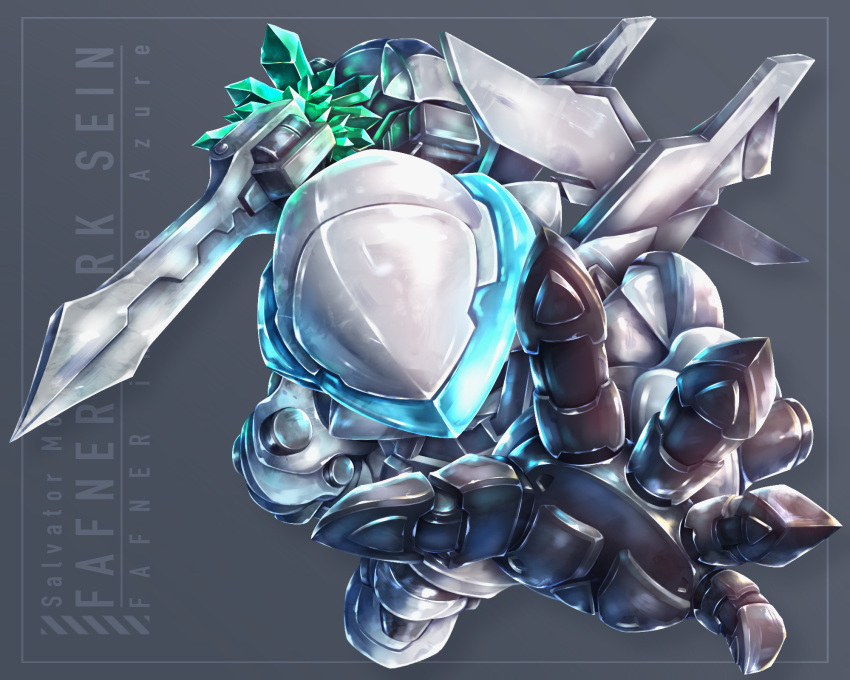 assault_visor, chibi, chibi_only, commentary_request, crystal, deformed, glowing, highres