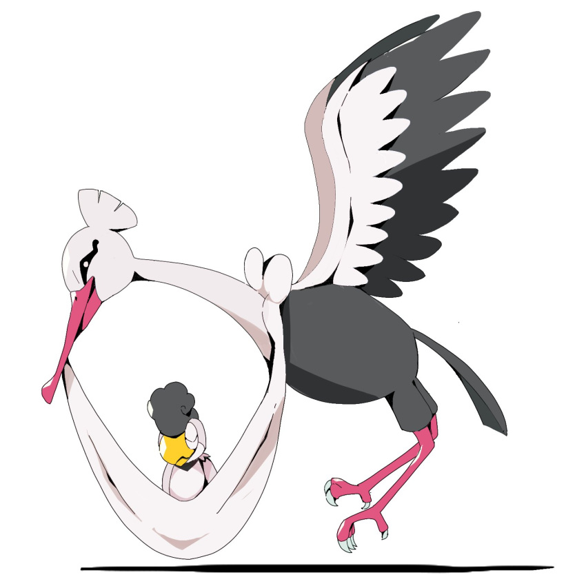animal_focus, bird, bombirdier, closed_eyes, commentary, english_commentary, flying, full_body
