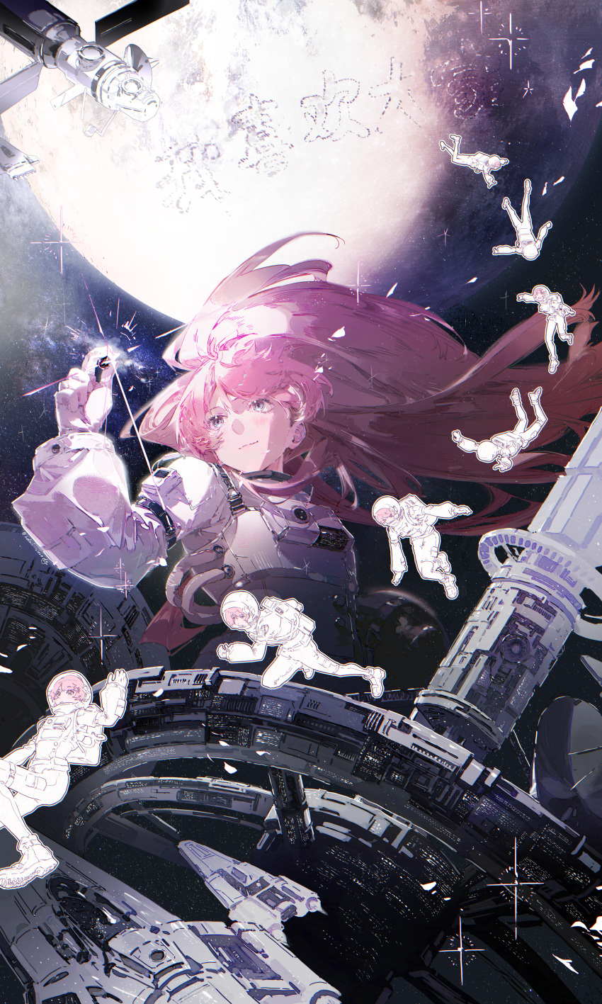 1girl, absurdres, alternate_costume, astronaut, bang_dream!, bang_dream!_it's_mygo!!!!!, chihaya_anon, chinese_commentary