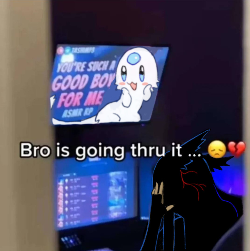 1boy, :3, :d, animal_ears, black_hair, blue_eyes, blue_gem, blush_stickers