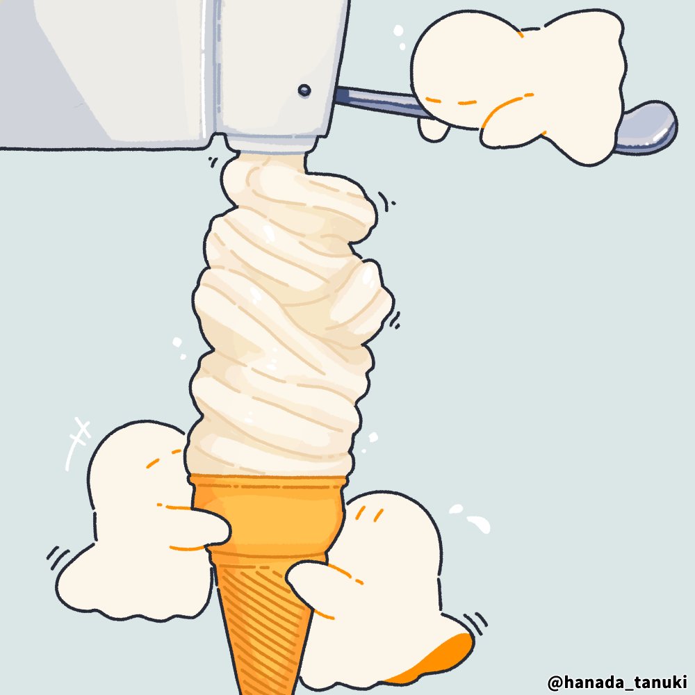 artist_name, commentary_request, floating, food, ghost, grey_background, hanada_tanuki, holding