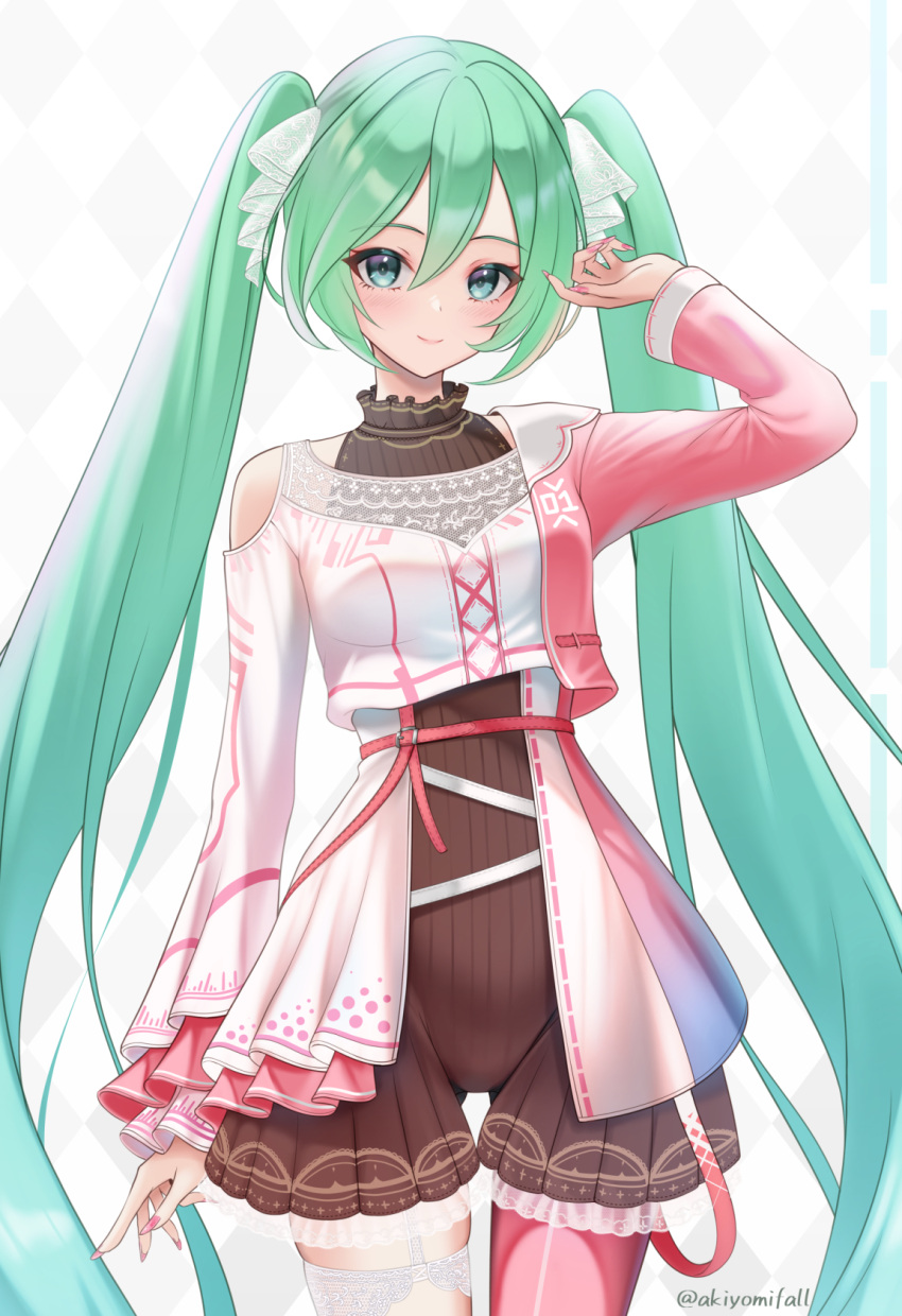 1girl, akiyomi, alternate_hair_color, breasts, check_clothing, closed_mouth, clothing_cutout, clothing_request