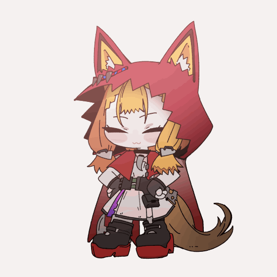 1girl, :3, animal_ears, animated, animated_gif, arknights, arknights:_endfield, black_boots