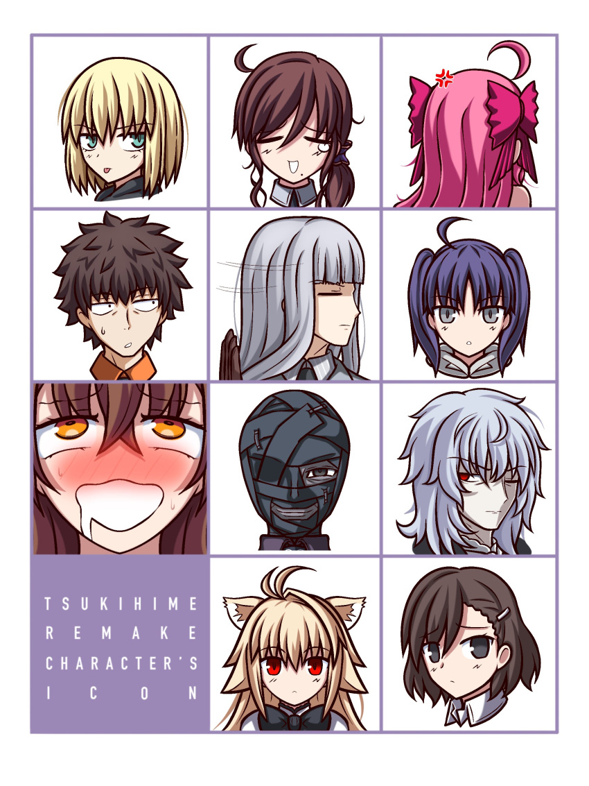 5boys, 6+girls, absurdres, ahegao, ahoge, ando_yuugo, animal_ears, antenna_hair