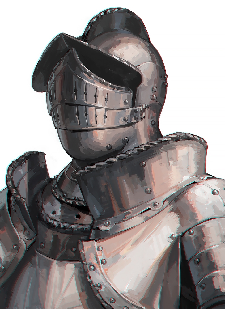 1other, aoin, armor, bevor, breastplate, commentary_request, covered_face, facing_to_the_side
