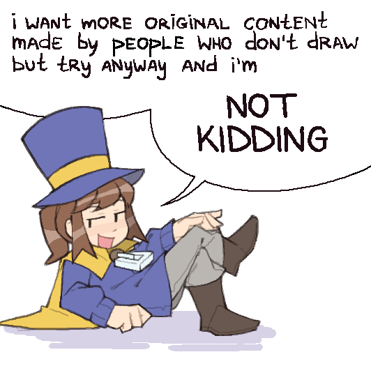 1girl, a_hat_in_time, alone_on_a_friday_night?_(meme), boots, brown_boots, brown_hair, brown_pants, cape