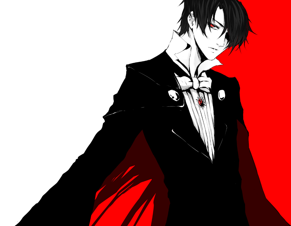 bishoujo_senshi_sailor_moon, black_hair, bow, bowtie, cape, chiba_mamoru, hair_over_one_eye, male