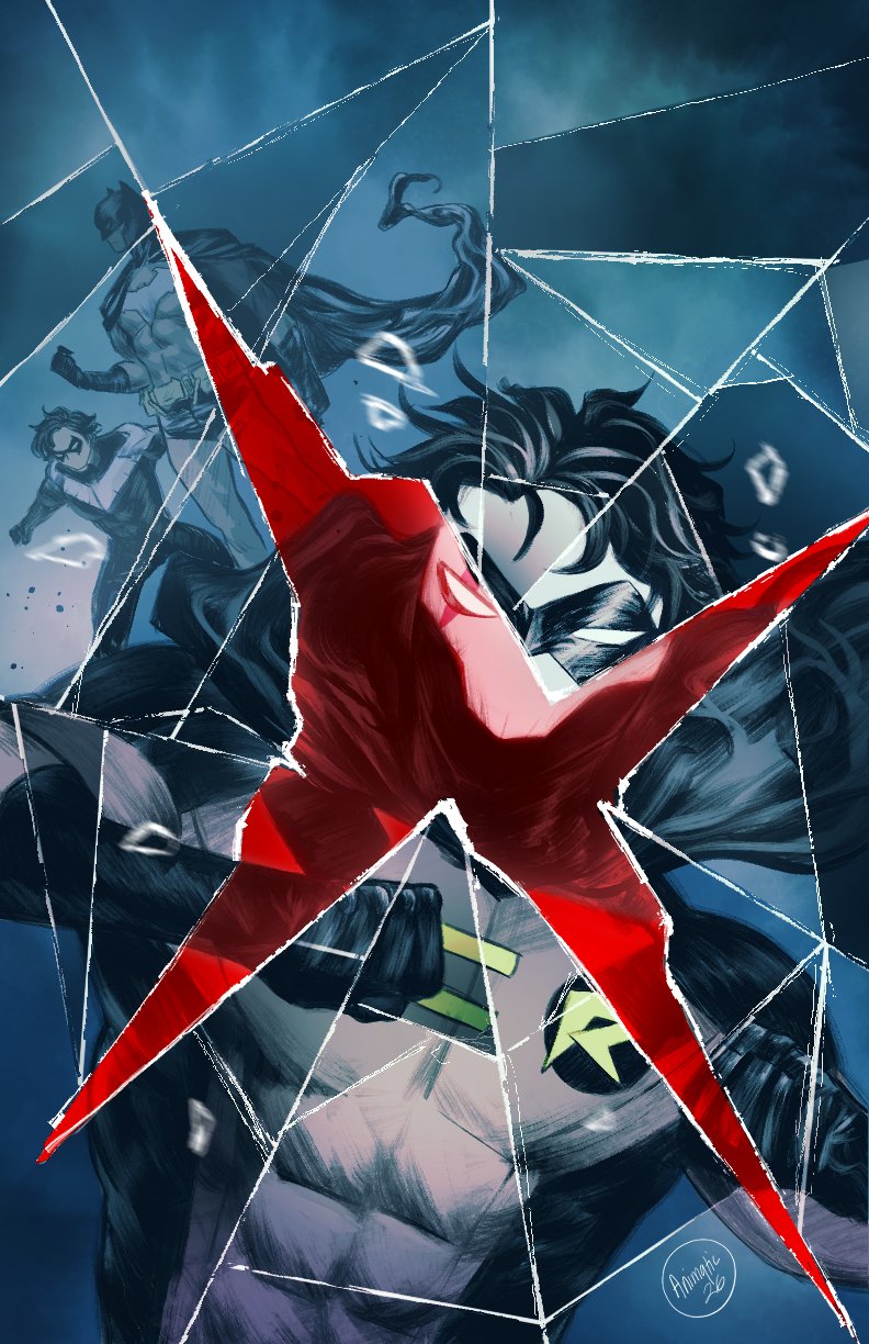 3boys, batman, batman_(series), batman_symbol, commentary, dc_comics, domino_mask, english_commentary
