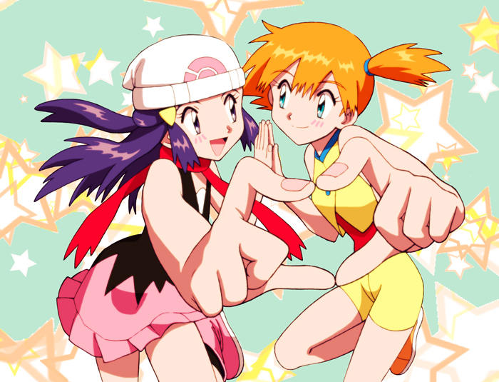 alternate_costume, aqua_eyes, beanie, blue_eyes, blue_hair, brown_eyes, deki-ai, foreshortening