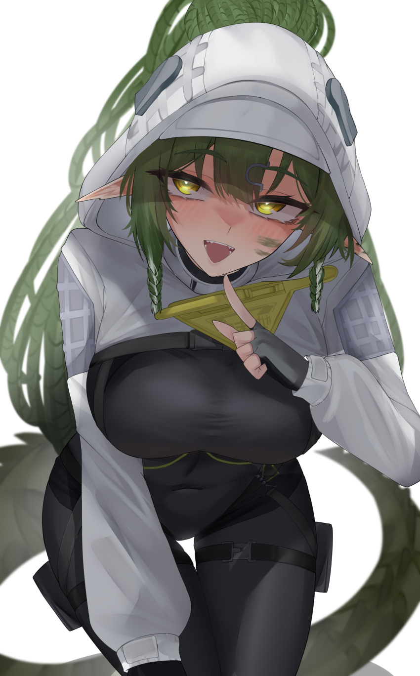 1girl, absurdres, arknights, arknights:_endfield, black_bodysuit, bodysuit, fluorite_(arknights), glowing